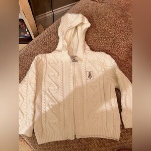 Baby sweater with hood. 12-18 months